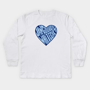 Whitecap warp text Kids Long Sleeve T-Shirt